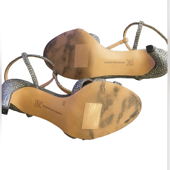 "Sparkling Silver Rhinestone Stiletto Heels by I.N.C: Elegance in Every Step" - Picture 4 of 5